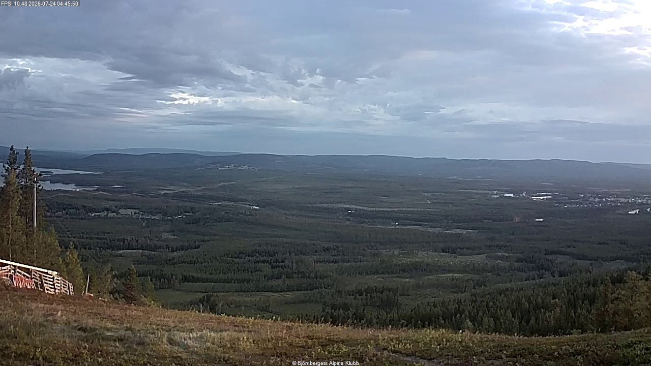 Utsikt mot norr fr�n Bj�rnbergets slalombacke